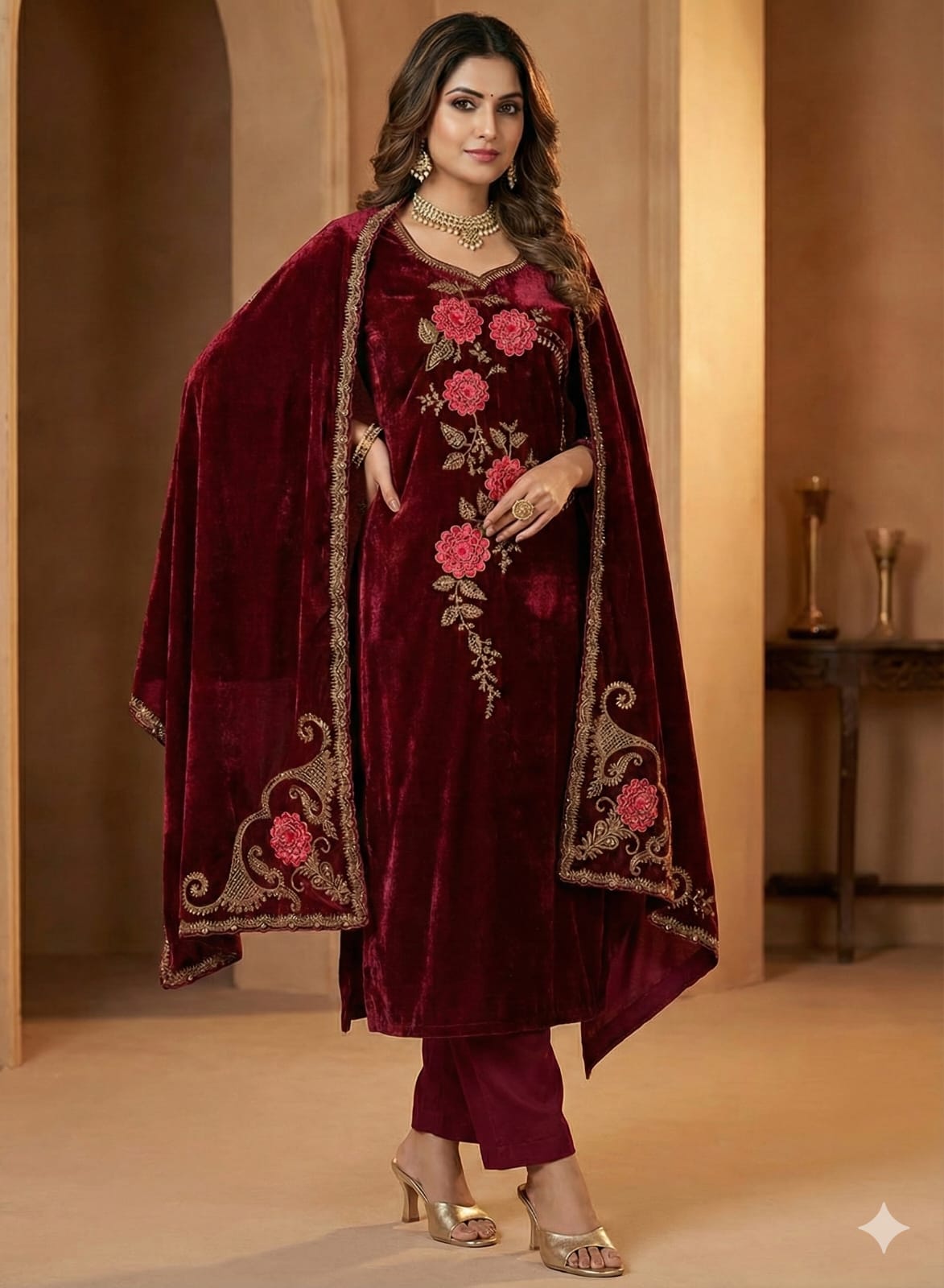 Gulnaar Velvet Set