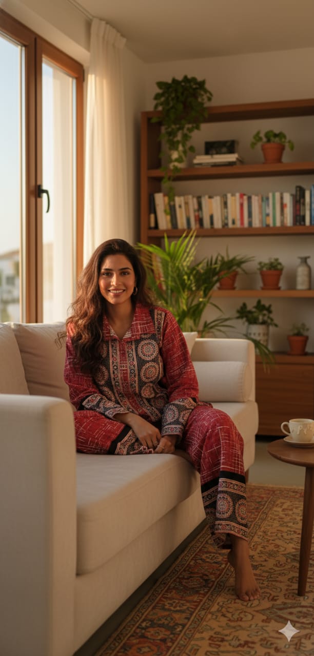 Ajrakh Weave Ensemble Cord-Set