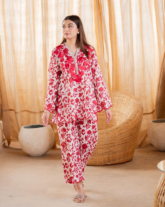 Crimson Blossom Duo Cord Set