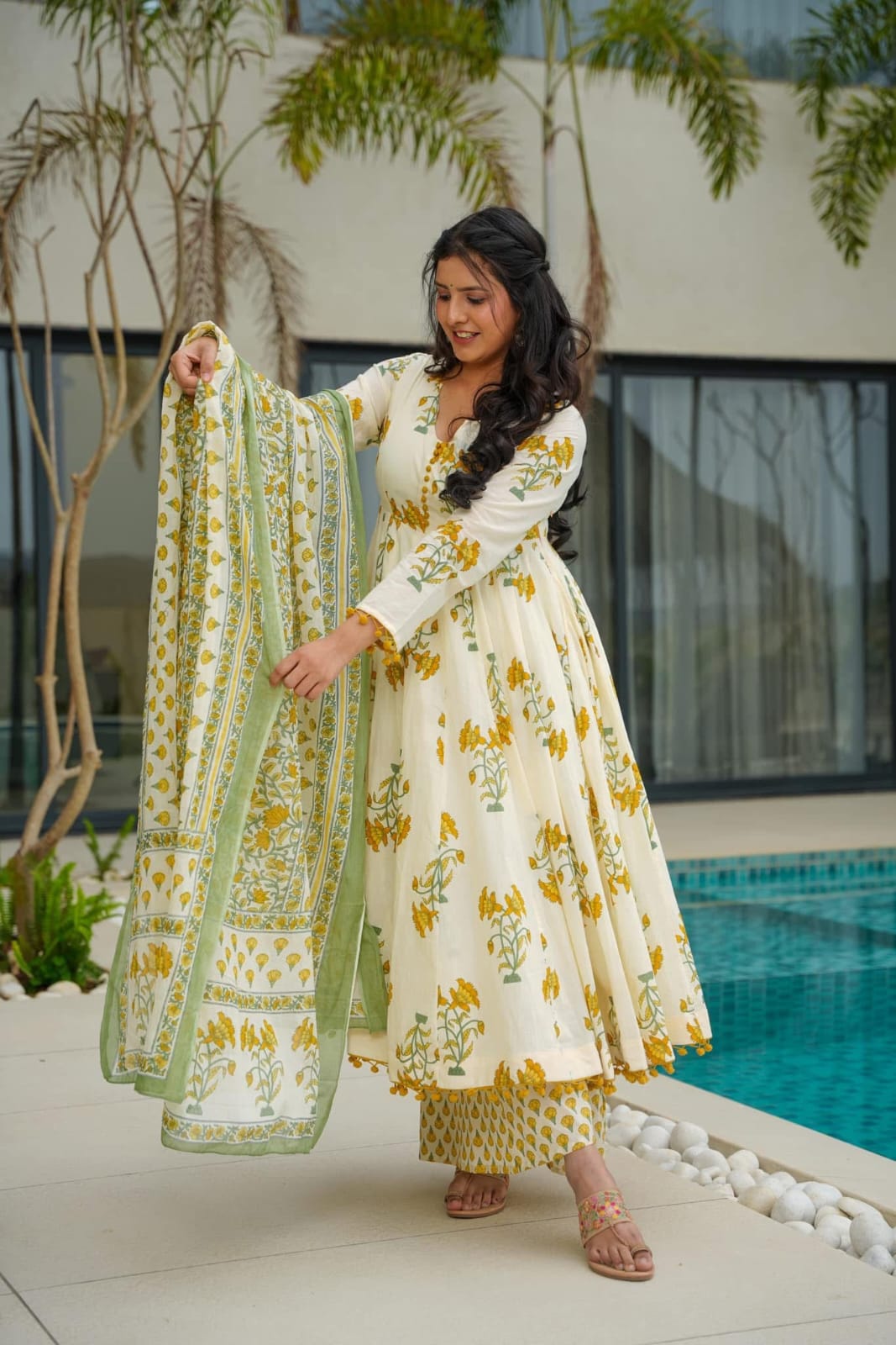 Utsav Lite Cotton Anarkali Suit