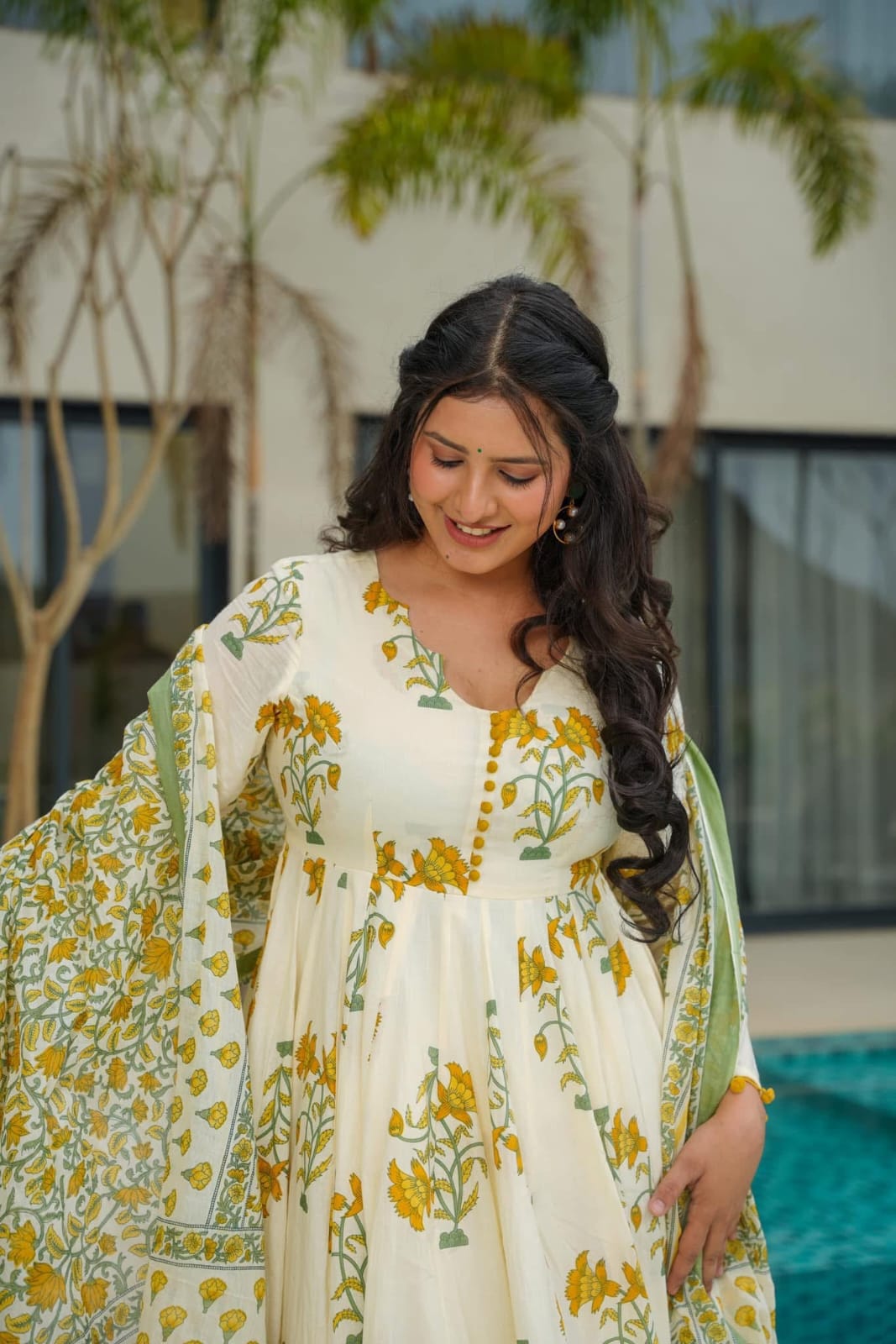 Utsav Lite Cotton Anarkali Suit