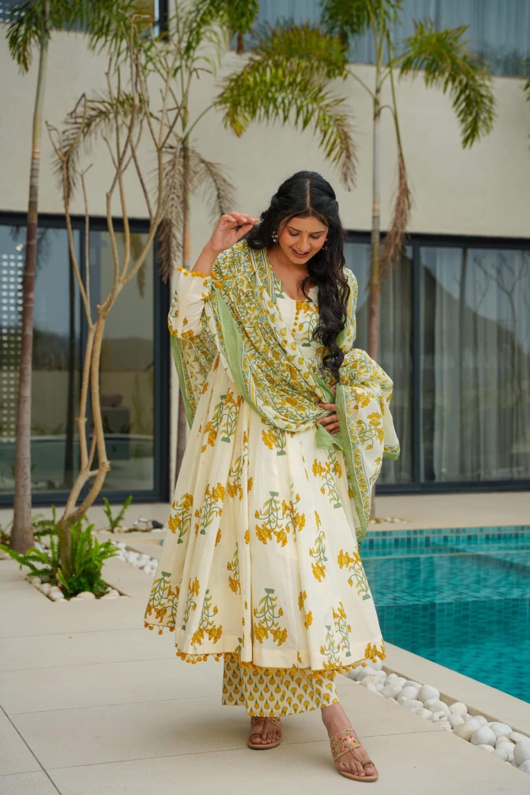 Utsav Lite Cotton Anarkali Suit