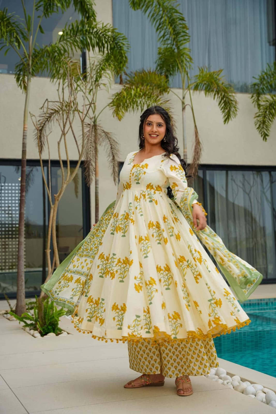 Utsav Lite Cotton Anarkali Suit